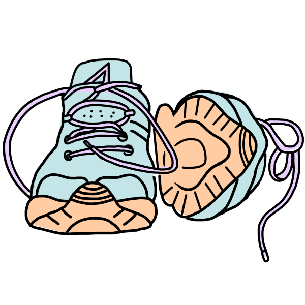 Illustration of a pair of running shoes